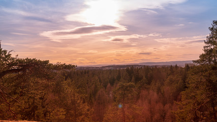 Østmarka widok na Oslo Norway Norge Norwegia landscape krajobraz utsikt