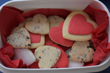 Taper con galletas en forma de corazón 