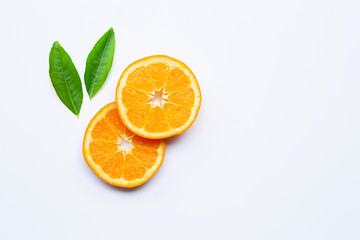 Fresh orange citrus fruits  on white.