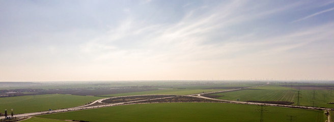 Panorama eines Autobahndreiecks