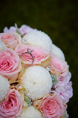 Flower bouquet with ring 