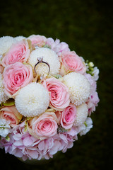 Flower bouquet with ring 