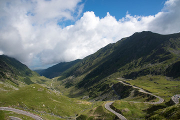 Fototapeta na wymiar View From Transfagarasan Road, paved mountain road crossing the southern section of the Carpathian Mountains of Romania