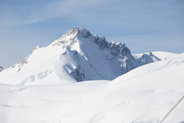 Jungfraujoch is a famous travel mountain of the Alps, Switzerland