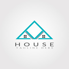 House icon template, home creative vector logo design, architecture,building and construction, illustration element