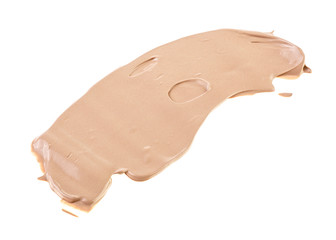 Liquid foundation stroke isolated on a white background. Concealer.