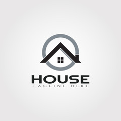 House icon template, home creative vector logo design, architecture,building and construction, illustration element