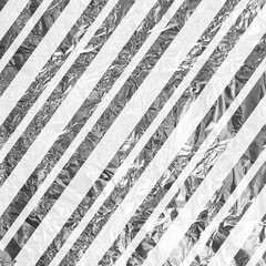 Silver foil texture Diagonal White stripes on grey background