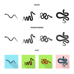 Vector illustration of mammal and danger logo. Set of mammal and medicine stock symbol for web.