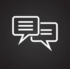 Text bubble icon on background for graphic and web design. Simple vector sign. Internet concept symbol for website button or mobile app.