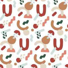 Abstract arc. Vector illustration of seamless pattern.