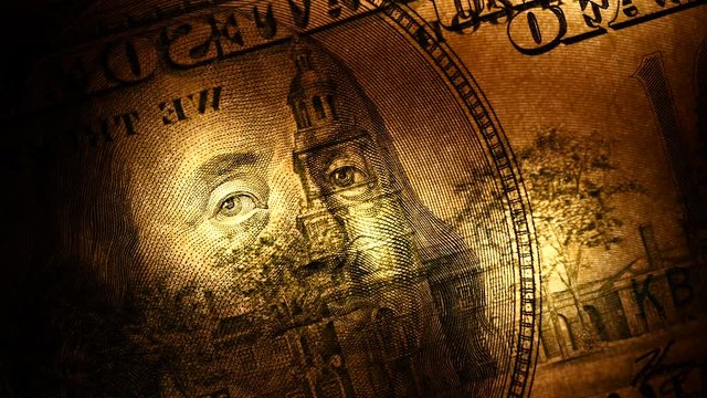 Close up footage of U.S. Dollar