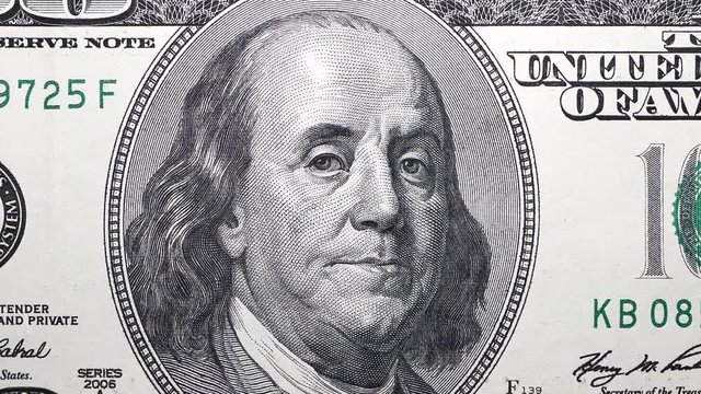 Close up footage of U.S. Dollar