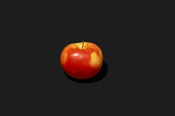 apple on black background