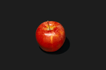 apple on black background