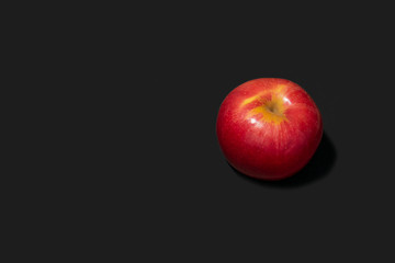 Fototapeta na wymiar apple on black background