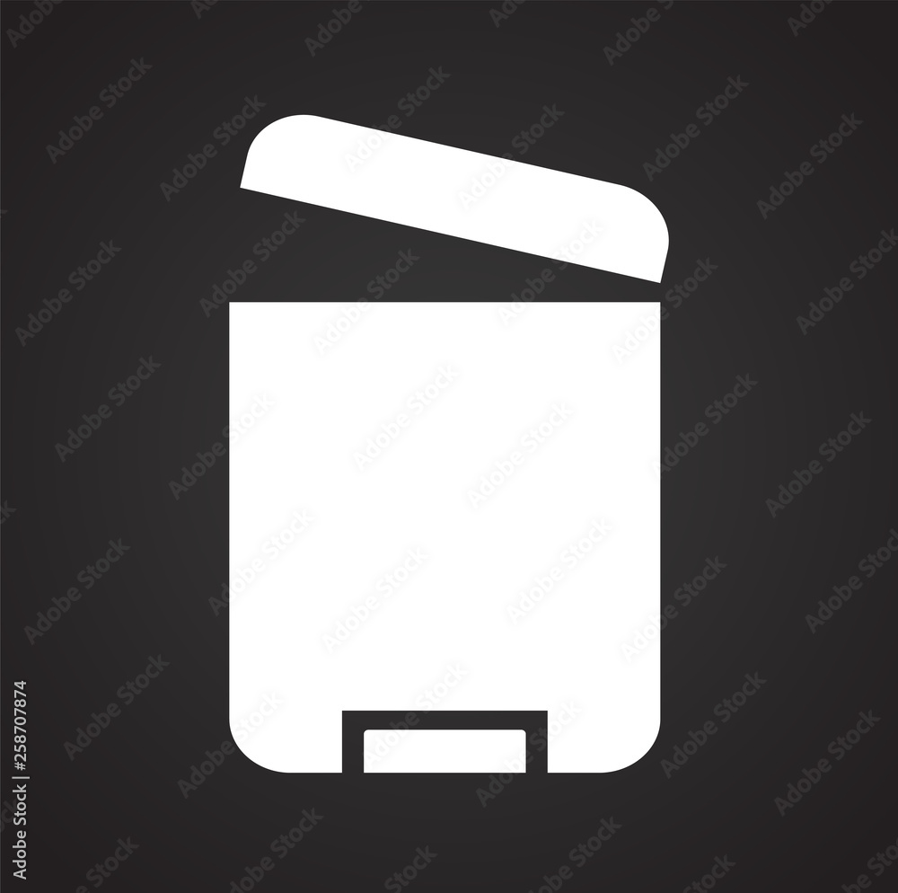 Poster trash bin icon on background for graphic and web design. simple vector sign. internet concept symbol