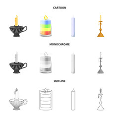 Vector illustration of relaxation and flame icon. Collection of relaxation and wax stock symbol for web.