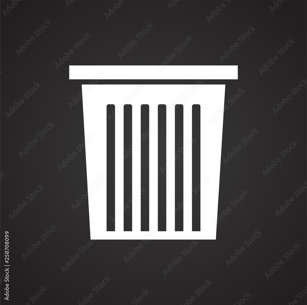 Poster trash bin icon on background for graphic and web design. simple vector sign. internet concept symbol