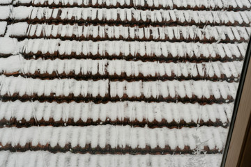 Winter schnee landschaft mit Wahrzeichen