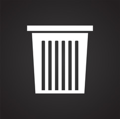 Trash bin icon on background for graphic and web design. Simple vector sign. Internet concept symbol for website button or mobile app.