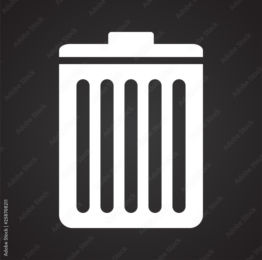 Poster trash bin icon on background for graphic and web design. simple vector sign. internet concept symbol