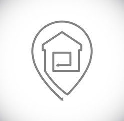 pin map house icon