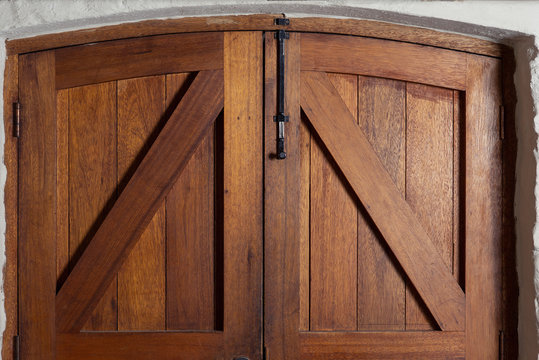 Rustic vintage timber barn door