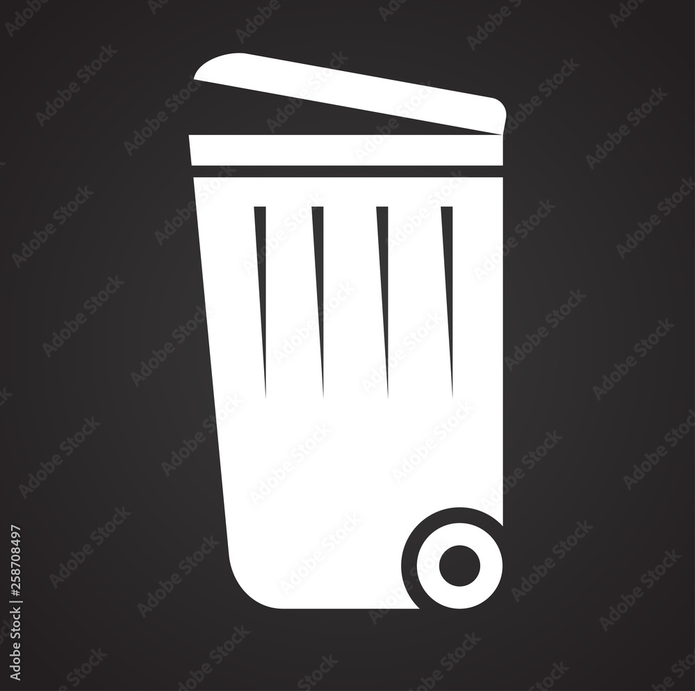 Poster trash bin icon on background for graphic and web design. simple vector sign. internet concept symbol