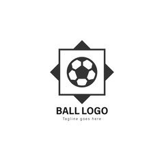 Soccer logo template design. Soccer logo with modern frame vector design