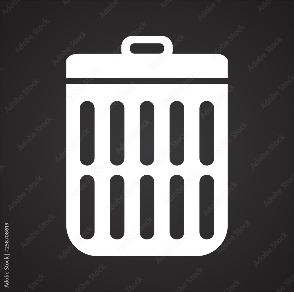 Poster trash bin icon on background for graphic and web design. simple vector sign. internet concept symbol