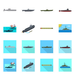 Vector design of war  and ship symbol. Set of war  and fleet vector icon for stock.