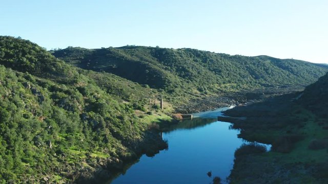 Aerial View of the Pulo do Lobo Waterfall