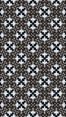 Ornate geometric pattern and abstract multicolored background