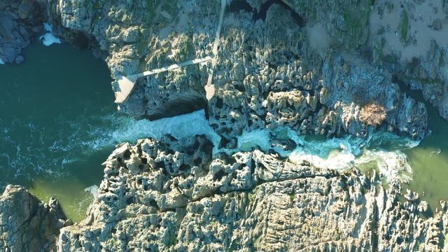 Aerial View of the Pulo do Lobo Waterfall
