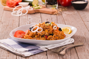 Gyros rice dish. 