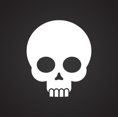 Skull icon on background for graphic and web design. Simple vector sign. Internet concept symbol for website button or mobile app.
