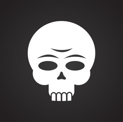 Skull icon on background for graphic and web design. Simple vector sign. Internet concept symbol for website button or mobile app.