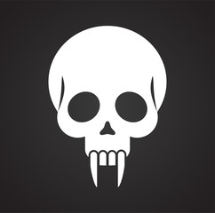 Skull icon on background for graphic and web design. Simple vector sign. Internet concept symbol for website button or mobile app.