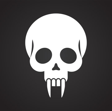 Skull icon on background for graphic and web design. Simple vector sign. Internet concept symbol for website button or mobile app.