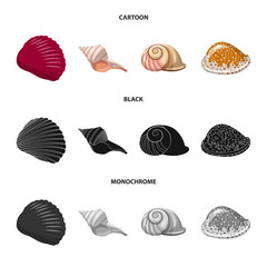 Vector design of animal and decoration symbol. Collection of animal and ocean stock symbol for web.