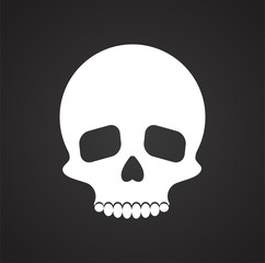 Skull icon on background for graphic and web design. Simple vector sign. Internet concept symbol for website button or mobile app.