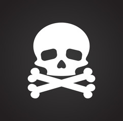 Skull icon on background for graphic and web design. Simple vector sign. Internet concept symbol for website button or mobile app.
