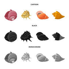 Vector illustration of animal and decoration sign. Collection of animal and ocean vector icon for stock.