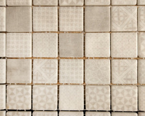 Ceramic mosaic tiles as background
