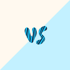 Versus screen vector illustration. Vs card.