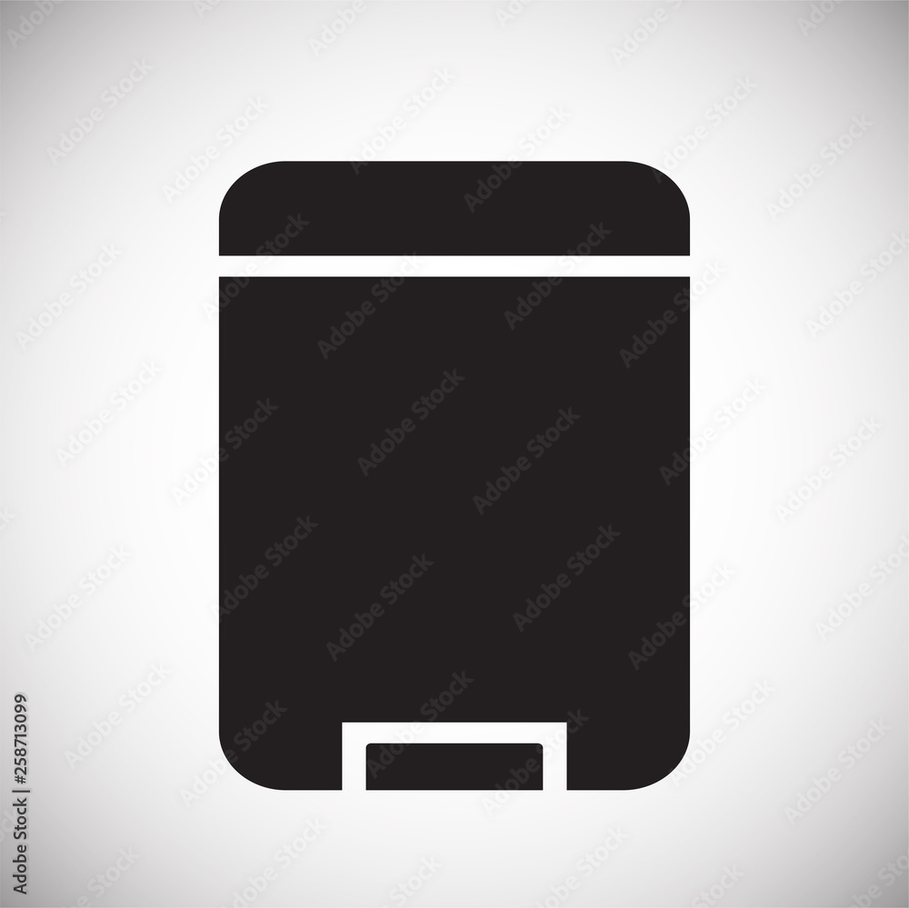 Poster trash bin icon on background for graphic and web design. simple vector sign. internet concept symbol