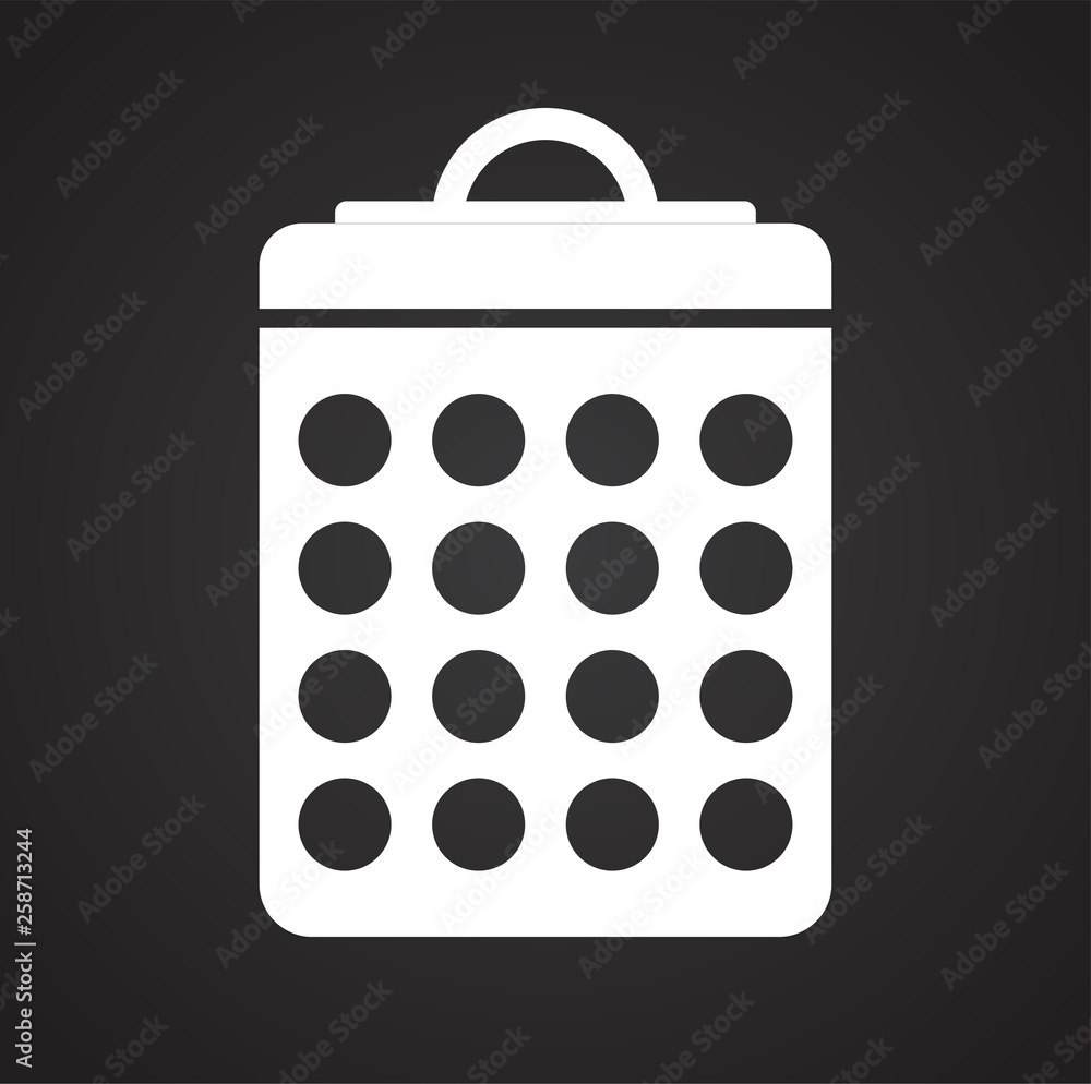 Poster trash bin icon on background for graphic and web design. simple vector sign. internet concept symbol