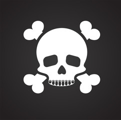 Skull icon on background for graphic and web design. Simple vector sign. Internet concept symbol for website button or mobile app.