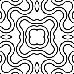 Design seamless monochrome decorative pattern